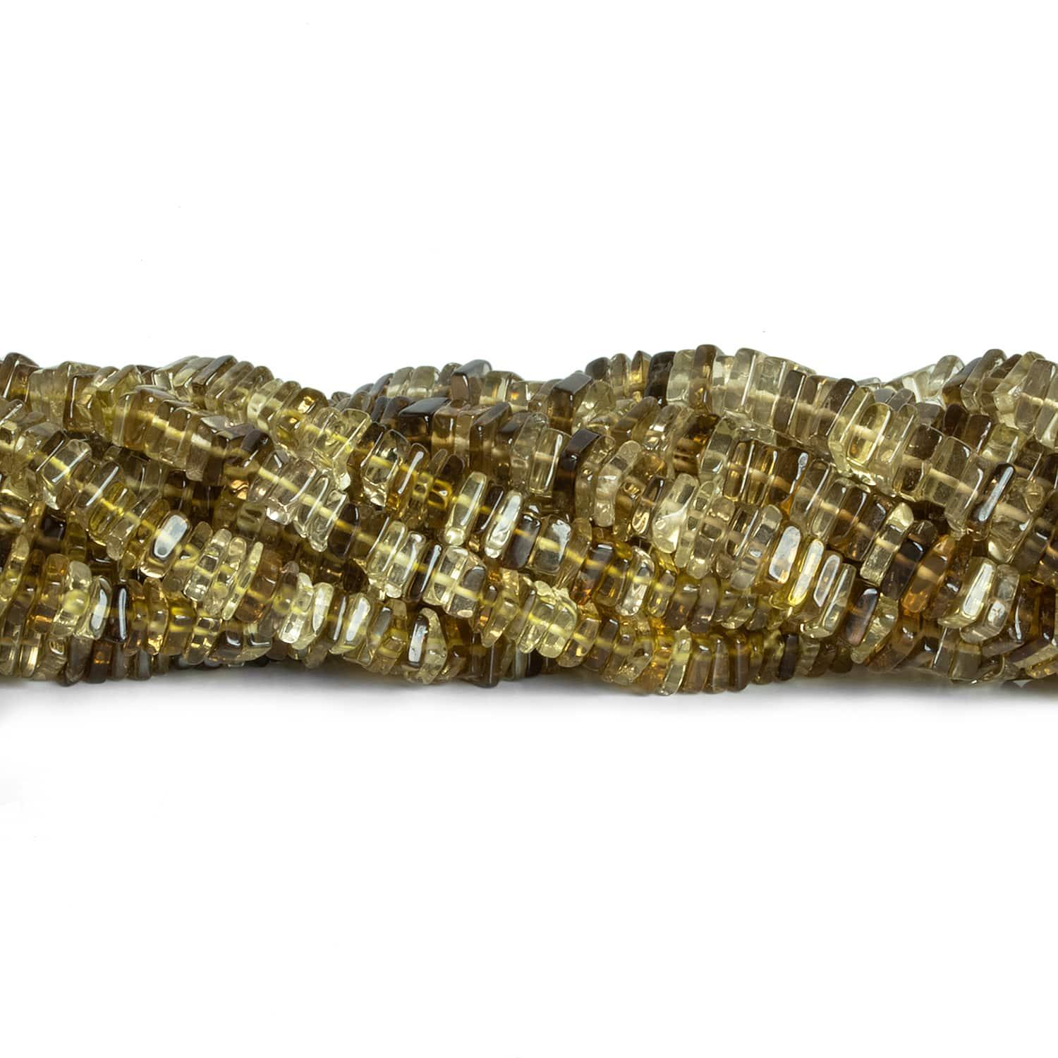 5-6mm Bicolor Quartz Square Heishis 16 inch 180 pieces - The Bead Traders