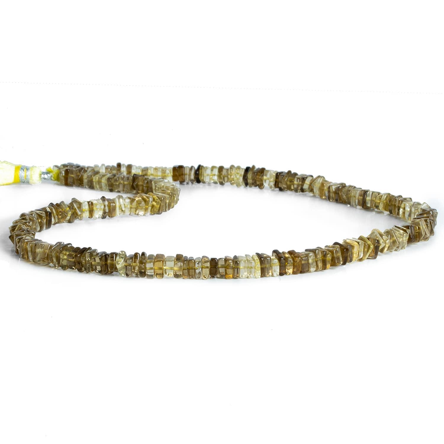 5-6mm Bicolor Quartz Square Heishis 16 inch 180 pieces - The Bead Traders