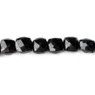 5-6mm Black Spinel faceted cube beads 7.5 inch 32 pieces - The Bead Traders