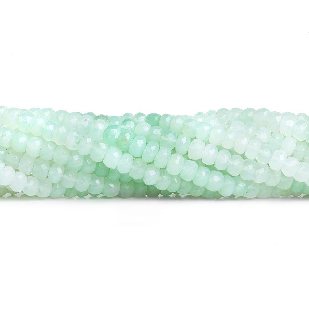 5-6mm Blue Peruvian Opal Faceted Rondelle Beads 16 inch - The Bead Traders