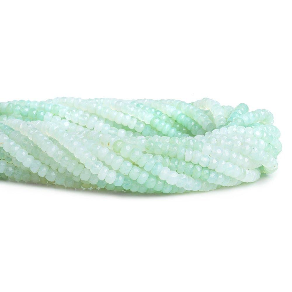 5-6mm Blue Peruvian Opal Faceted Rondelle Beads 16 inch - The Bead Traders