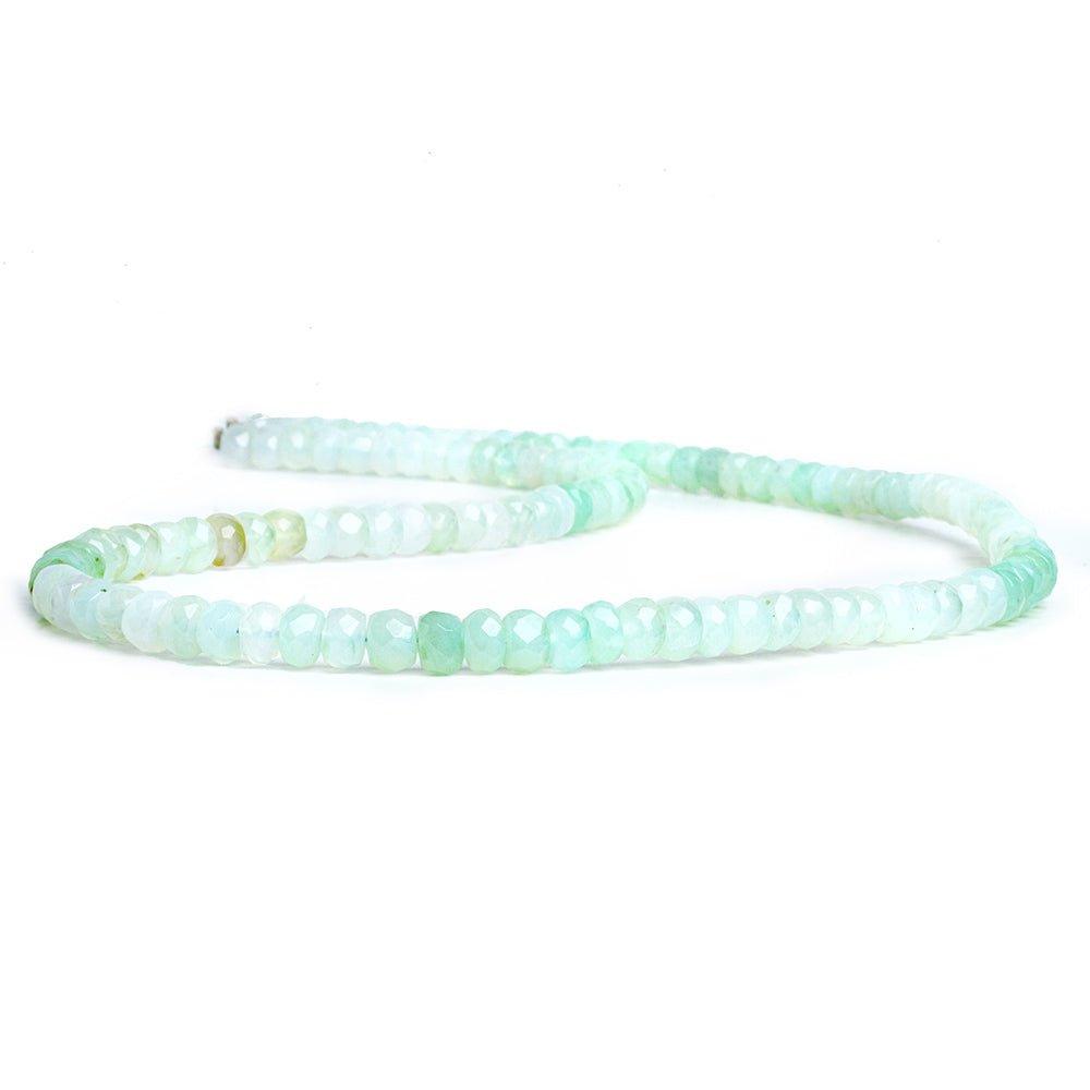5-6mm Blue Peruvian Opal Faceted Rondelle Beads 16 inch - The Bead Traders