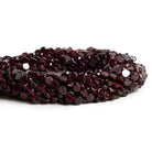 5-6mm Garnet Handcut Coins 12 inch 65 beads - The Bead Traders