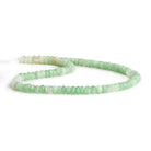 5-6mm Green Moonstone Faceted Rondelles 15 inch 110 beads - The Bead Traders