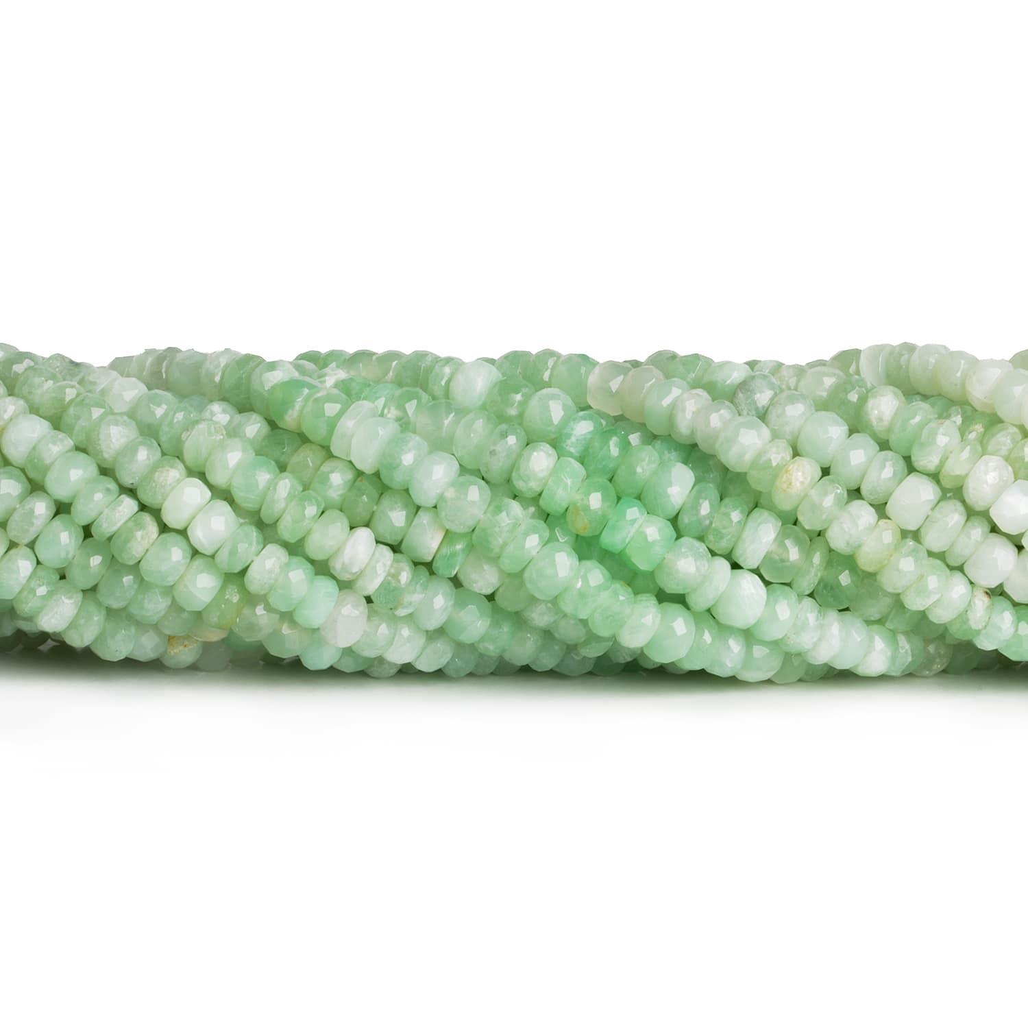 5-6mm Green Moonstone Faceted Rondelles 15 inch 110 beads – The