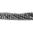 5-6mm Hematite Faceted Round Beads 15 inch 70 pieces - The Bead Traders