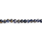 5-6mm Iolite Faceted Rounds 13 inch 60 beads - The Bead Traders