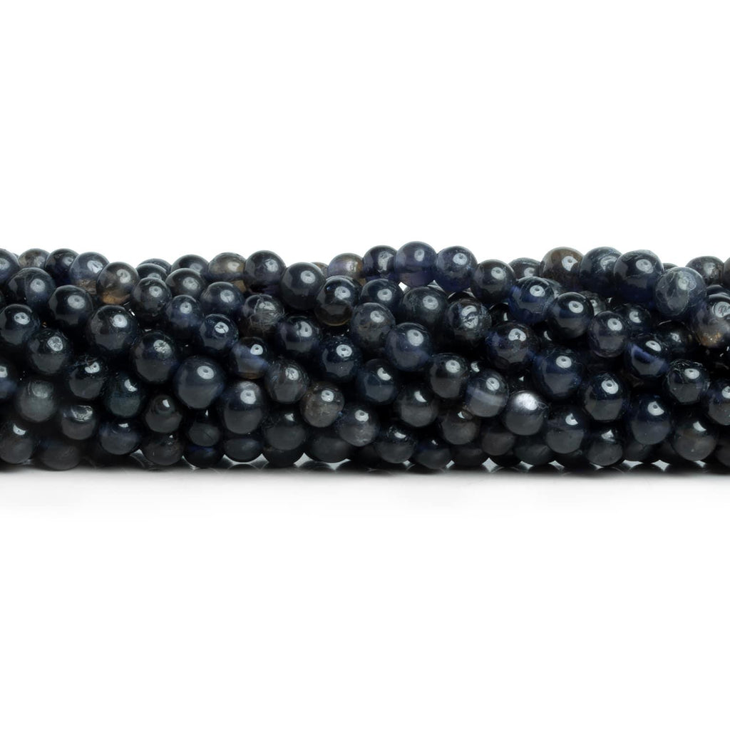 5-6mm Iolite Handcut Rounds 12 inch 60 pieces - The Bead Traders