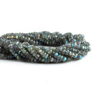 5-6mm Labradorite Faceted Rondelle Beads 15 inch 115 pieces - The Bead Traders