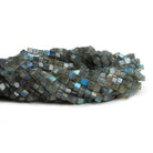 5-6mm Labradorite Plain Cube Beads 16 inch 70 pieces - The Bead Traders