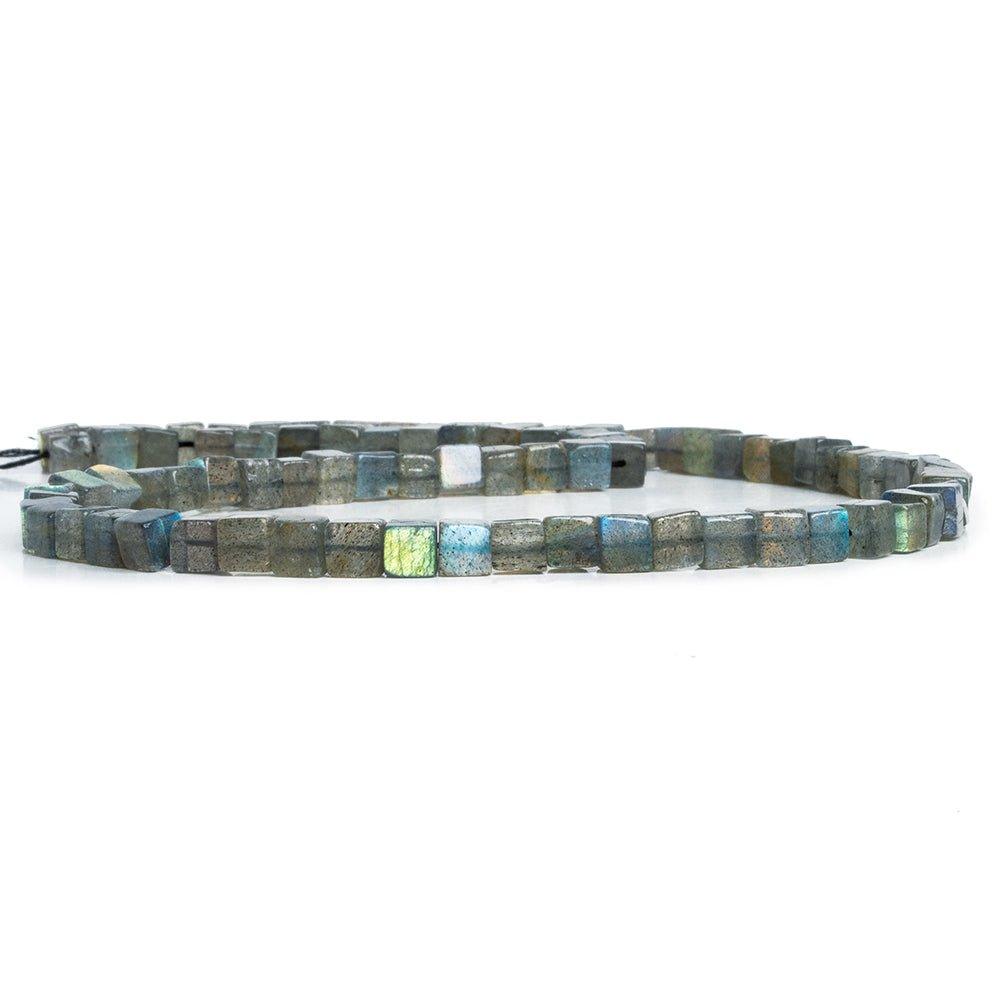 5-6mm Labradorite Plain Cube Beads 16 inch 70 pieces - The Bead Traders