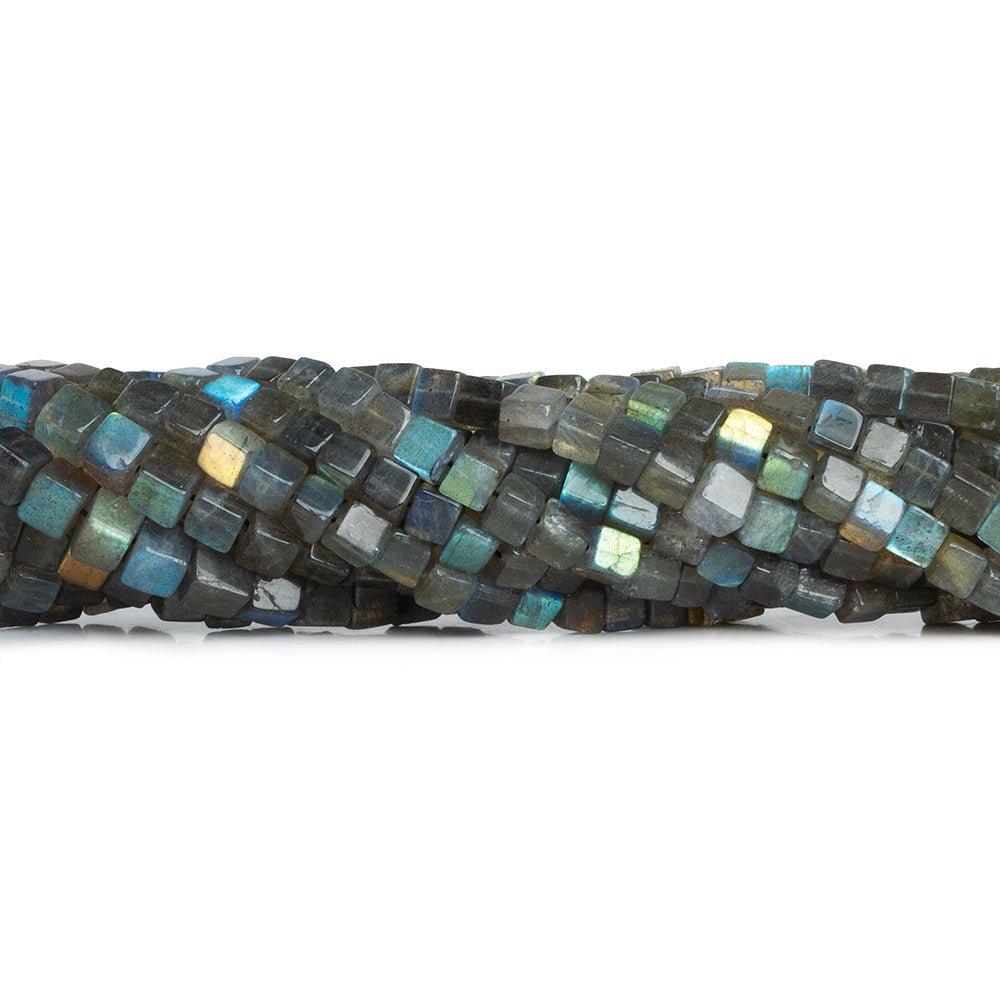 5-6mm Labradorite Plain Cube Beads 16 inch 70 pieces - The Bead Traders