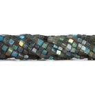 5-6mm Labradorite Plain Cube Beads 16 inch 70 pieces - The Bead Traders