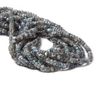 5-6mm Labradorite plain rondelle Beads 16 inch 136 pieces - The Bead Traders