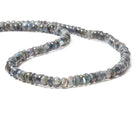 5-6mm Labradorite plain rondelle Beads 16 inch 136 pieces - The Bead Traders