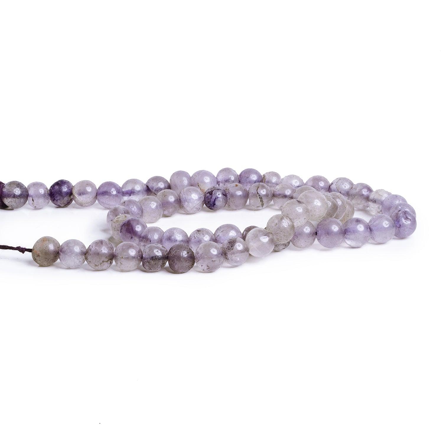 5-6mm Light Amethyst Plain Rounds 12 inch 55 beads - The Bead Traders