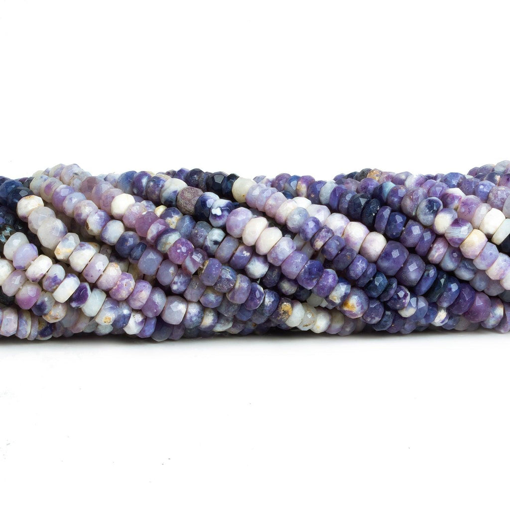 5-6mm Morado Purple Opal Faceted Rondelles 12 inch 90 beads - The Bead Traders