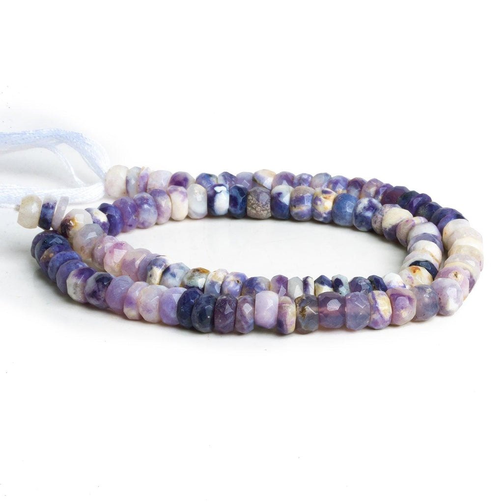 5-6mm Morado Purple Opal Faceted Rondelles 12 inch 90 beads - The Bead Traders
