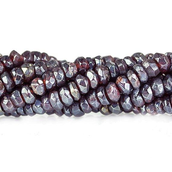 5-6mm Mystic Garnet Faceted Rondelle Beads 13 inch 105 pieces - The Bead Traders