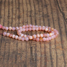 5-6mm Pink Opal Plain Rounds 12 inch 55 beads - The Bead Traders