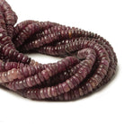 5-6mm Ruby and Pink Sapphire plain Hishi beads 13.5 inch 155 pieces - The Bead Traders