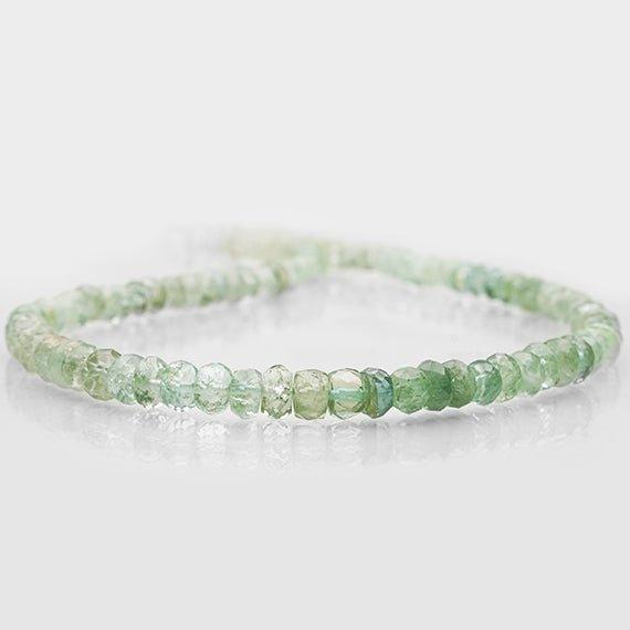 5-6mm Shaded Aquamarine Faceted Rondelle Beads 14 inch 98 pieces - The Bead Traders