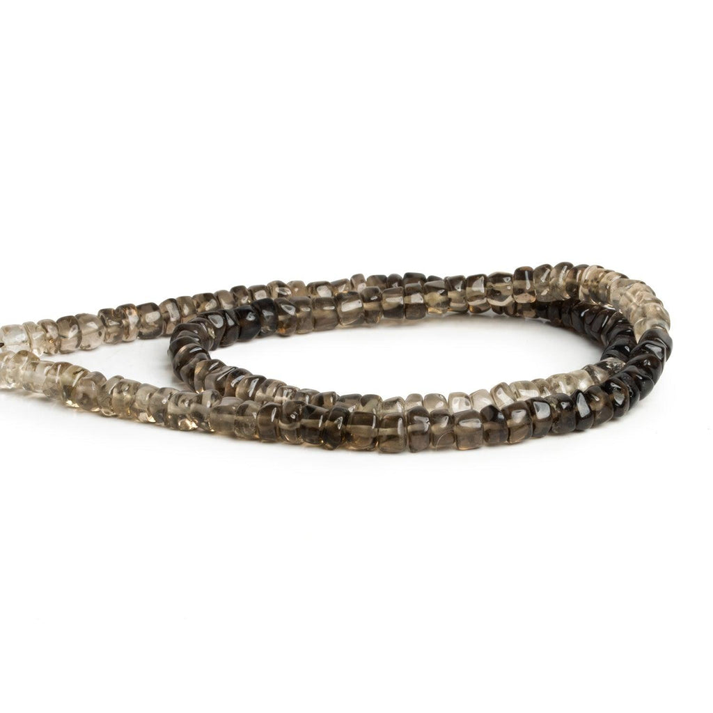 5-6mm Smoky Quartz Plain Heishis 16 inch 125 beads - The Bead Traders