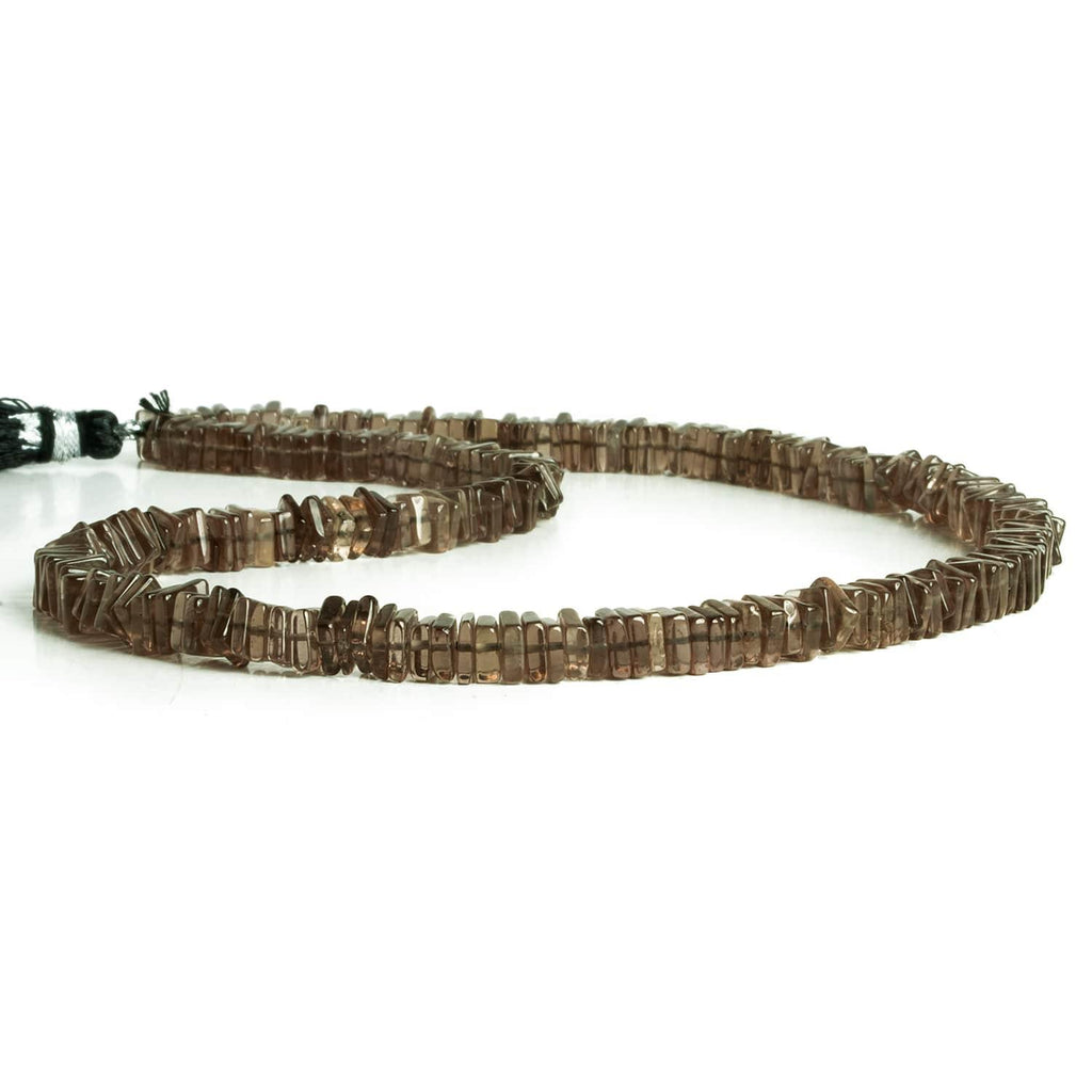 5-6mm Smoky Quartz Square Heishis 16 inch 200 pieces - The Bead Traders