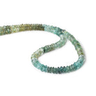 5-7mm Aquamarine & Moss Aquamarine German Faceted Rondelles 16 inch 157 beads A - The Bead Traders