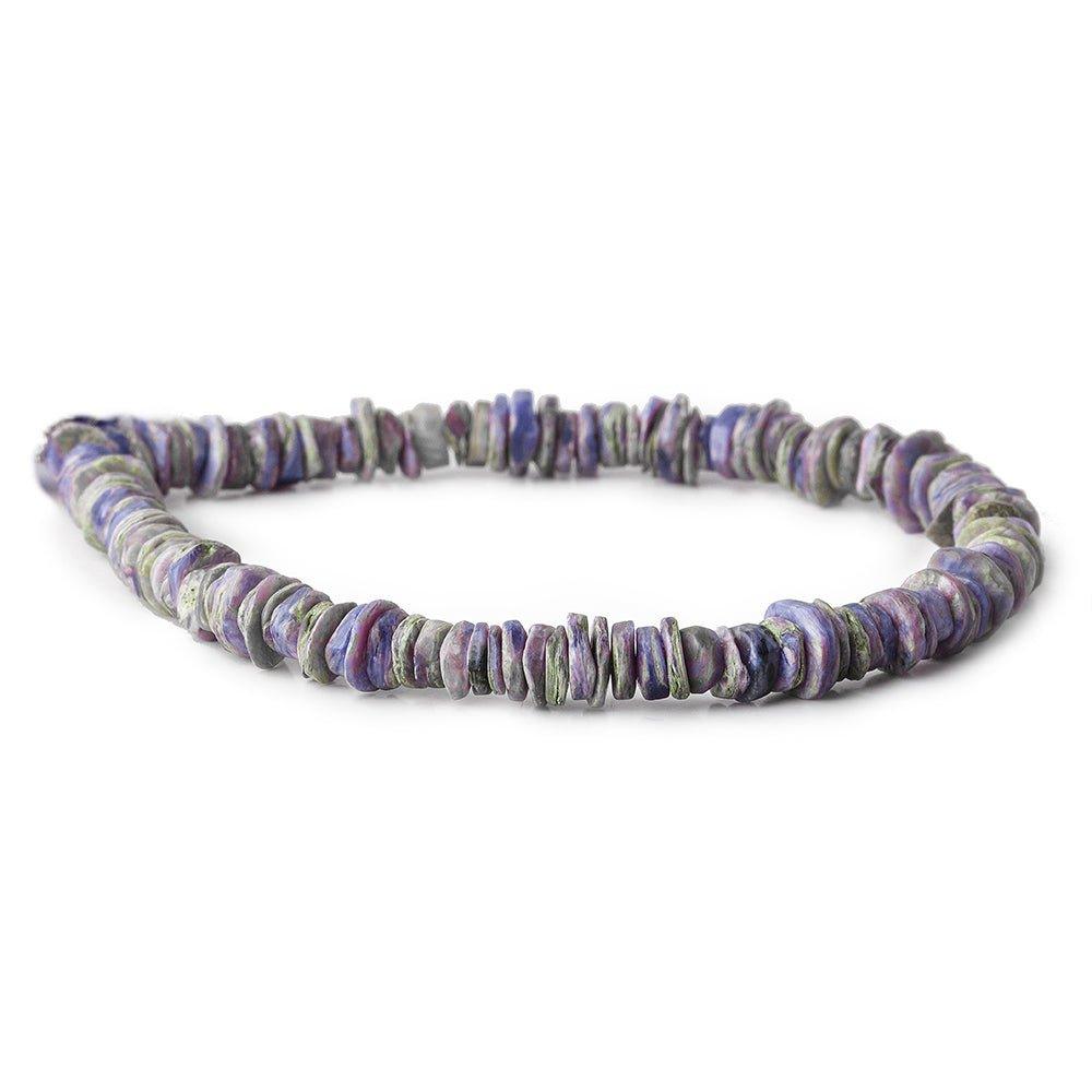 5-7mm Charoite Center Drilled Heishi Beads 8 inch 180 pieces - The Bead Traders