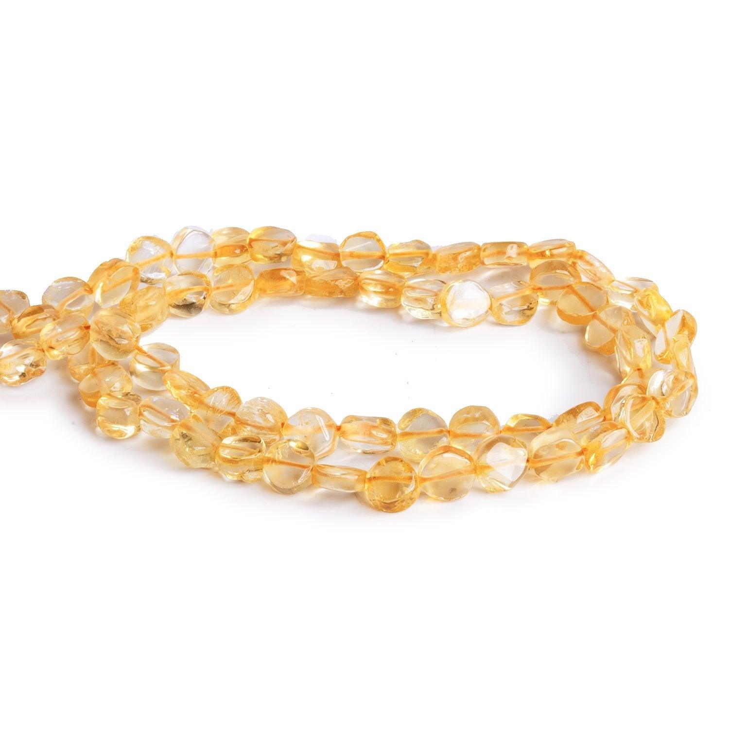 5-7mm Citrine Handcut Coins 12 inch 48 beads - The Bead Traders
