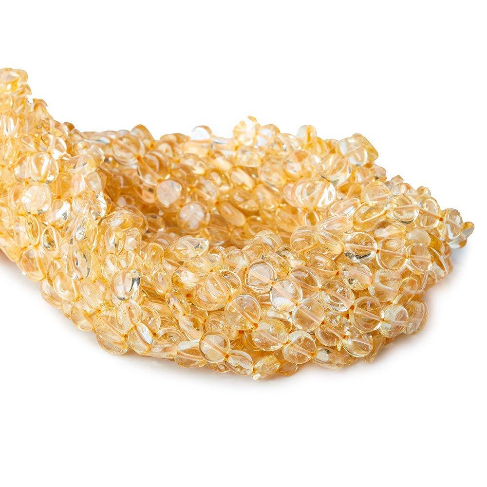 5-7mm Citrine Plain Coin Beads 15 inch 58 pieces - The Bead Traders