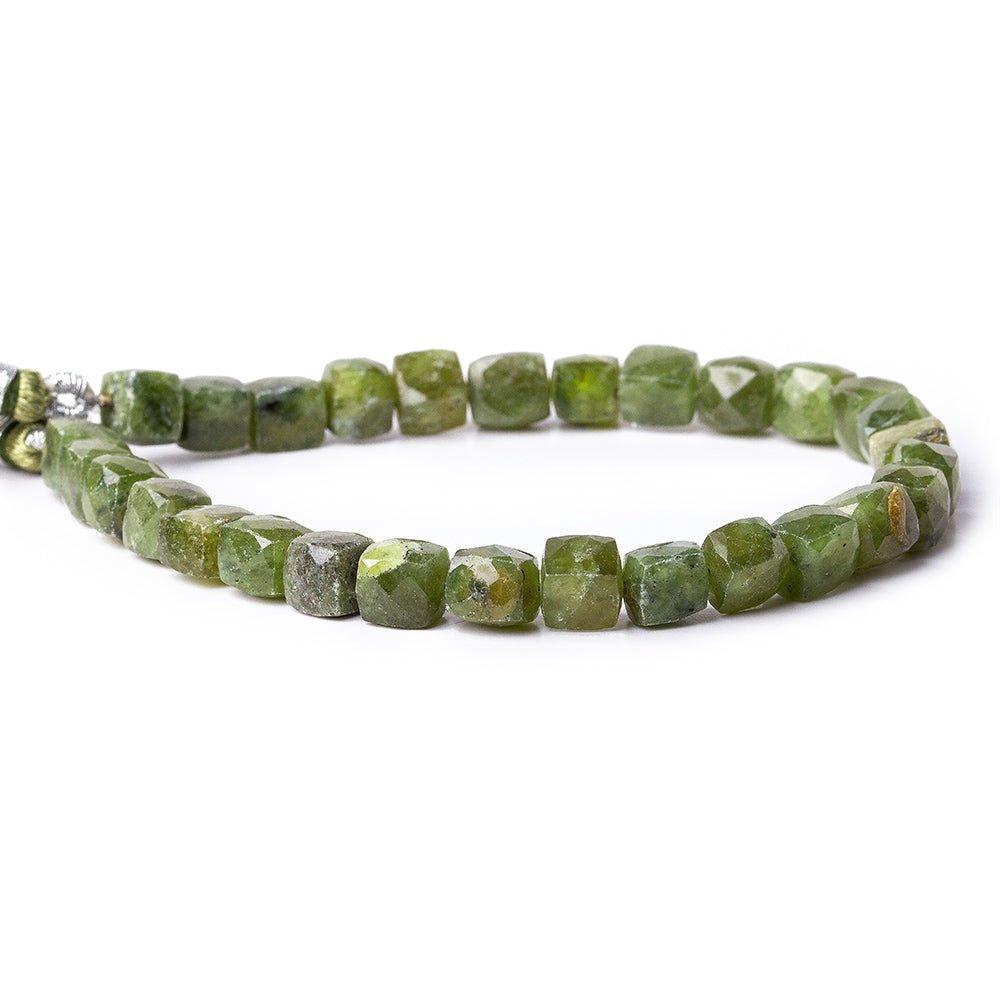 5-7mm Idocrase Faceted Cube Beads 8 inch 28 pieces - The Bead Traders
