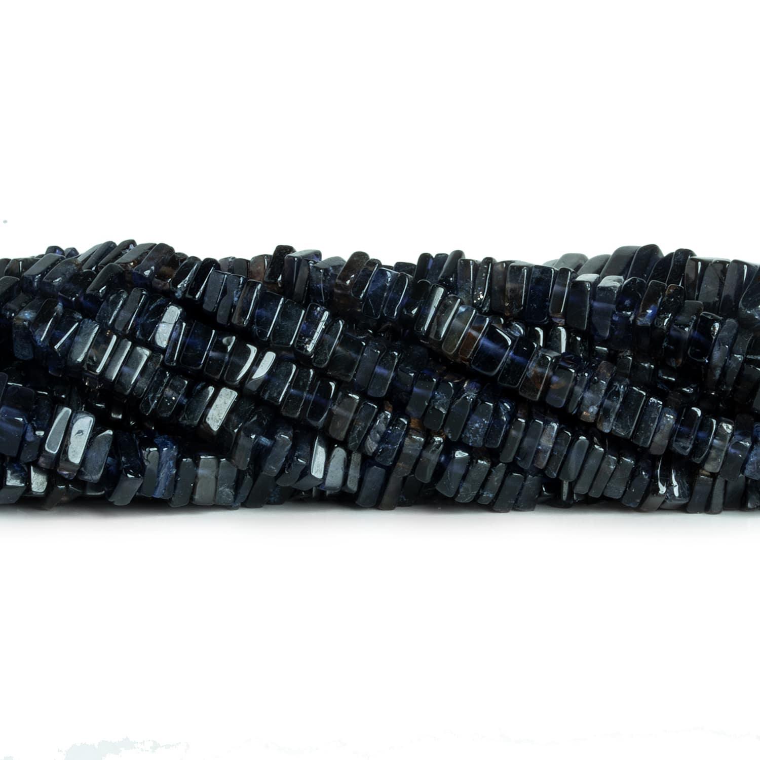 5-7mm Iolite Square Heishis 16 inch 180 pieces - The Bead Traders