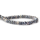 5-7mm Silver Metallic Multi Quartz faceted rondelles 7.5 inch 45 beads - The Bead Traders