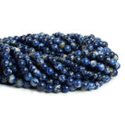 5-7mm Sodalite Handcut Rounds 12 inch 48 pieces - The Bead Traders