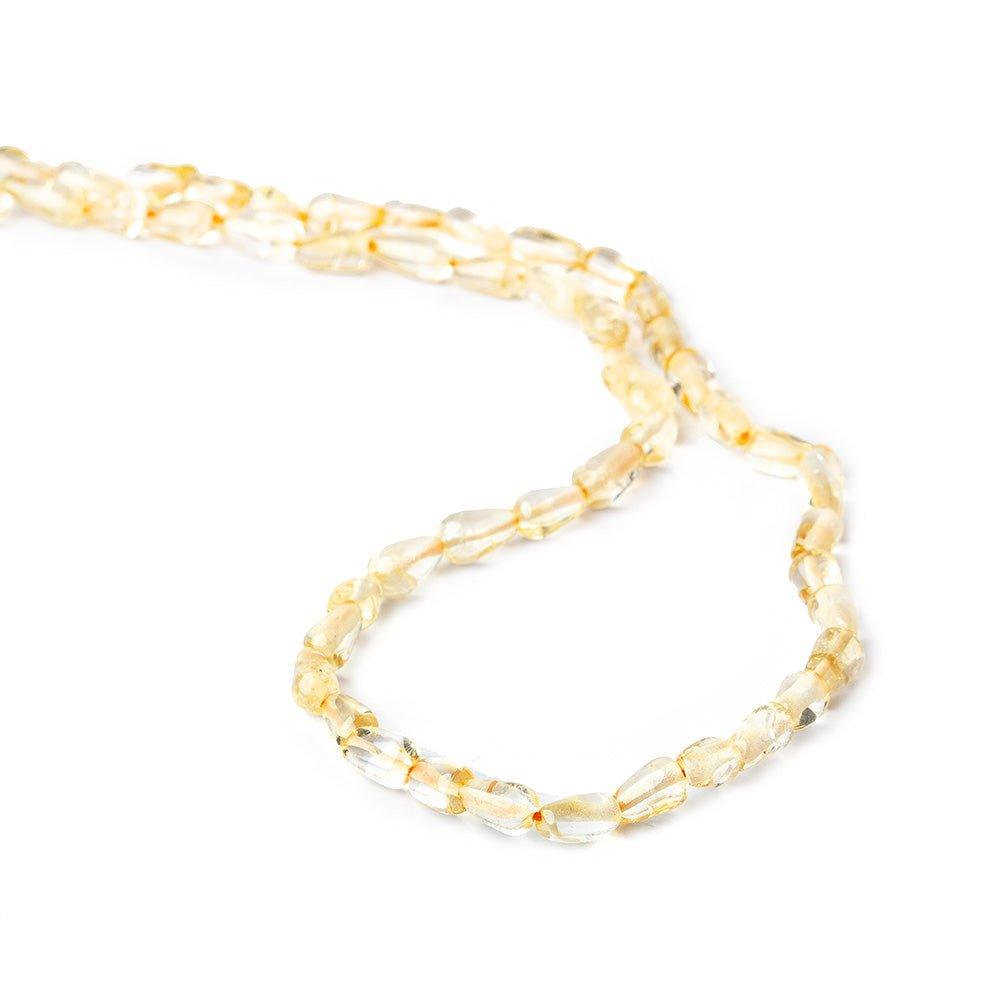 5-8mm Citrine Plain Teardrop Beads 13 inches 46 pieces - The Bead Traders