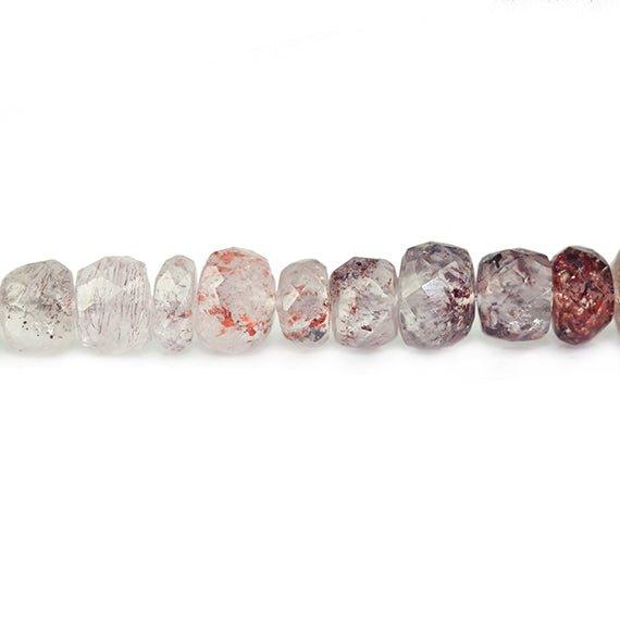5-8mm Mossy Amethyst with Lepidocrocite Faceted Rondelle Beads 16 in 101 pcs - The Bead Traders