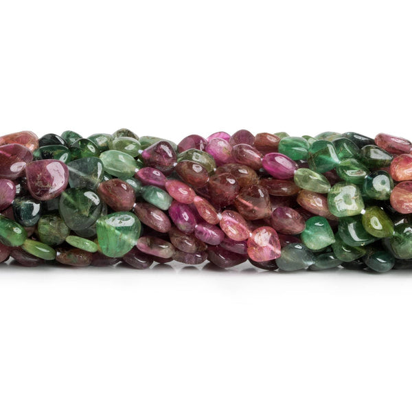 5mm Multi Color Tourmaline Hearts 15 inch 70 beads