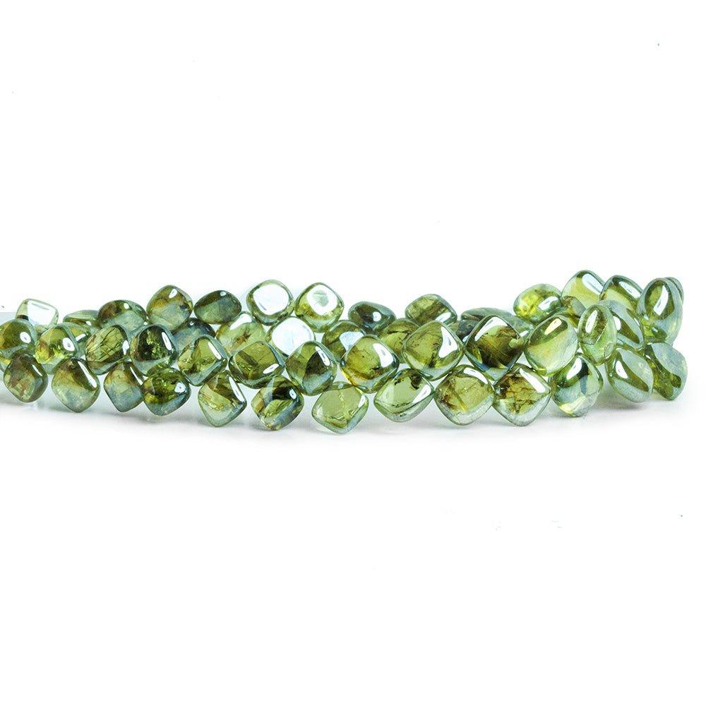 5-8mm Mystic Prehnite Plain Pillow Beads 8 inch 58 pieces - The Bead Traders