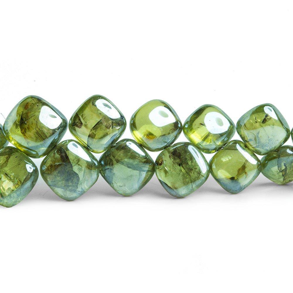 5-8mm Mystic Prehnite Plain Pillow Beads 8 inch 58 pieces - The Bead Traders