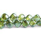 5-8mm Mystic Prehnite Plain Pillow Beads 8 inch 58 pieces - The Bead Traders
