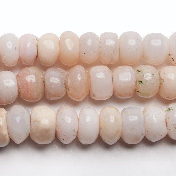 5-8mm Pink Peruvian Opal Plain Rondelle Beads 15 inch 84 pieces - The Bead Traders