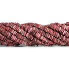5-8mm Thulite Square Heishis 16 inch 180 pieces - The Bead Traders