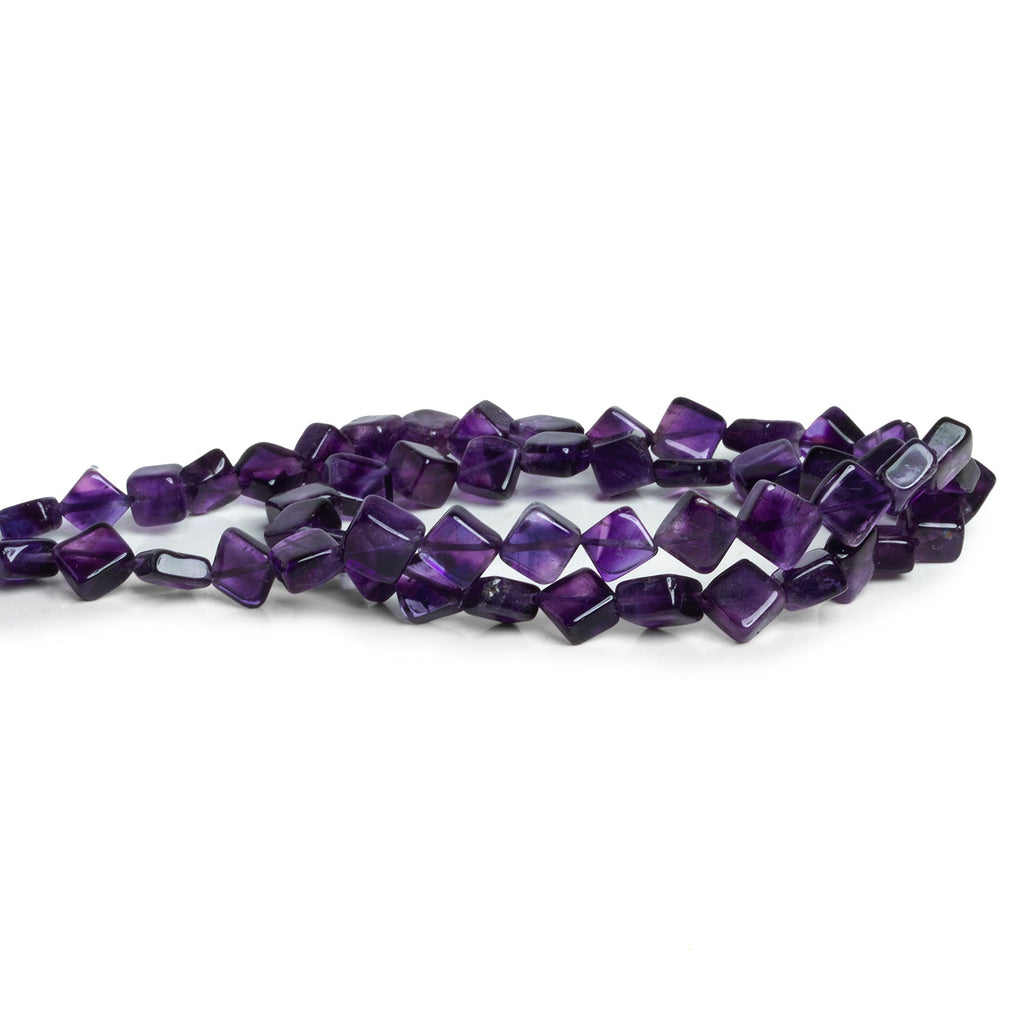 5-9mm Dark Amethyst Plain Diamonds 15 inch 45 beads - The Bead Traders