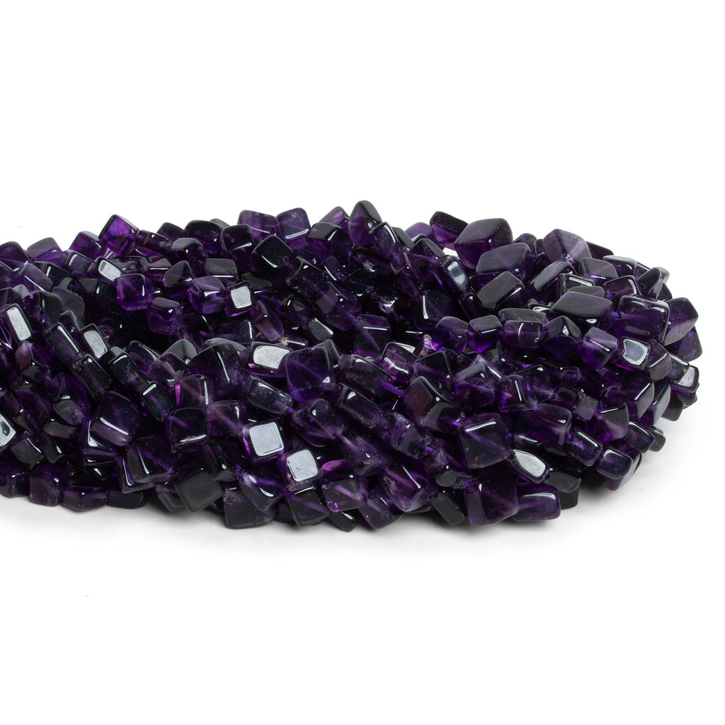 5-9mm Dark Amethyst Plain Diamonds 15 inch 45 beads - The Bead Traders