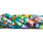 5-9mm Multi Color Ethiopian Opal Plain Rondelles 16 inch 120 beads - The Bead Traders