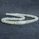 5-9mm Rainbow Moonstone Rondelles 15 inch 130 beads - The Bead Traders