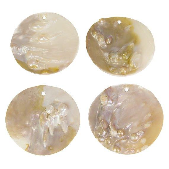 54mm Mother of Pearl Disc Pendant 1 piece - The Bead Traders