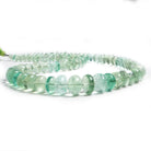 5.5-12mm Mint Green Fluorite plain rondelle beads 20 inch 73 pieces - The Bead Traders